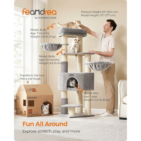 FEANDREA Cat Tree, Small Cat Tower, 33.1-Inch Cat India