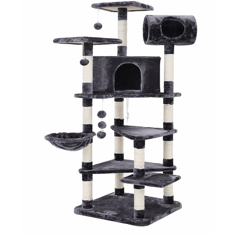 Feandrea Multi Level Large Cat Tree Cat Furniture Cat Play House