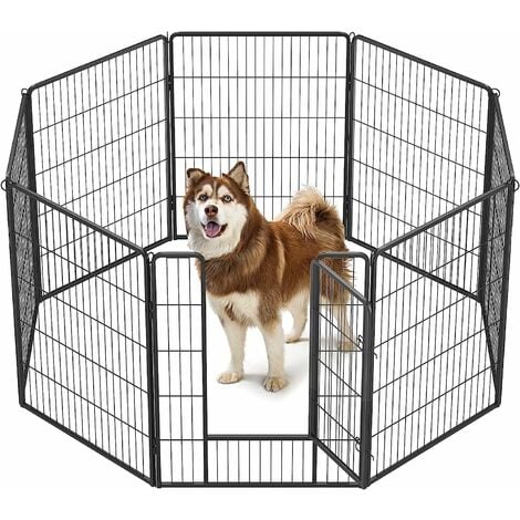 Parc à Chiots, enclos pour chiens et autres animaux, 8 panneaux 80x60,  modulable