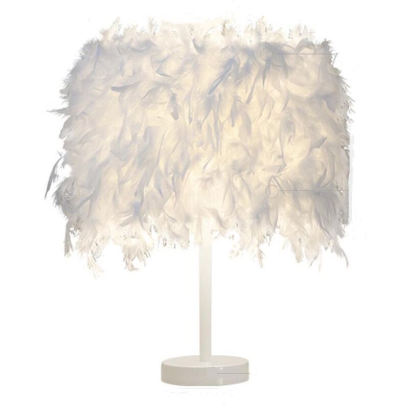 Wottes - Feather Creativity Individuality Table Lamp, E27 Modern Decorative Light Living Room Bedroom White - White