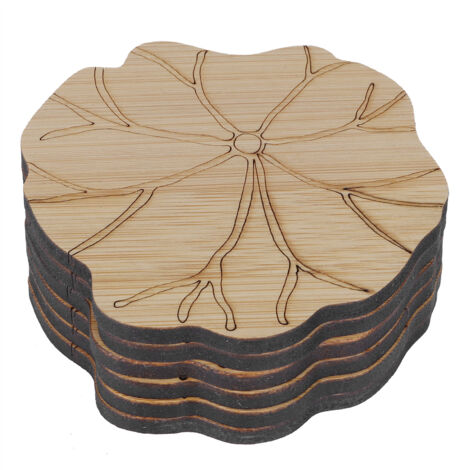 FEAW Tassenkissen, Tassenmatte, Exquisites natürliches Bambusmaterial für Wohnzimmer, Küche, Esstisch, Esszimmer-Heimdekoration (Lotusblatt-Untersetzer).