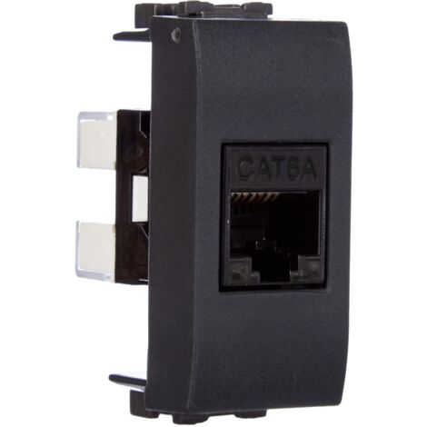 FEB 14083 Presa RJ45 Categoria 6A Plug 8/8, Grigio Scuro
