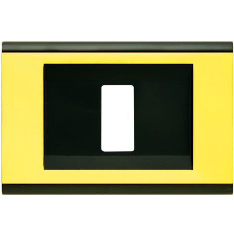 FEB 2581/NOR Placca Click 1 Posto, Nero-Oro