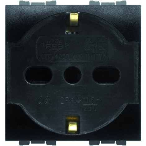 Feb Elettrica PRESA DI SICUREZZA UNEL BIPASSO 2P+T  10-16A Col. Antracite 10.00 pz