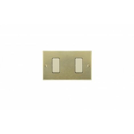 FEB Placca alluminio champagne 3 posti 2 foro compatibile Bticino Magic 503 - 2502