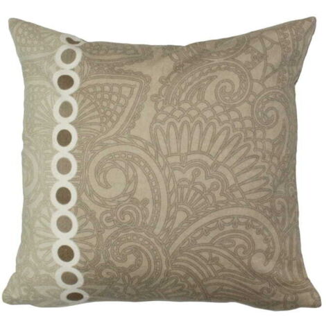 Federa 40x40 per cuscino Flanella con cerniera Marrone Ornamento