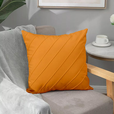 Fodera per Cuscino 45x45 cm,Strisce verticali astratte con tono giallo  dorato a forma di cuore grigio antracite ter,Poliestere Fodere per Cuscini  Federa Divano con Cerniera,Auto Cuscino Home Bed Decor : : Casa