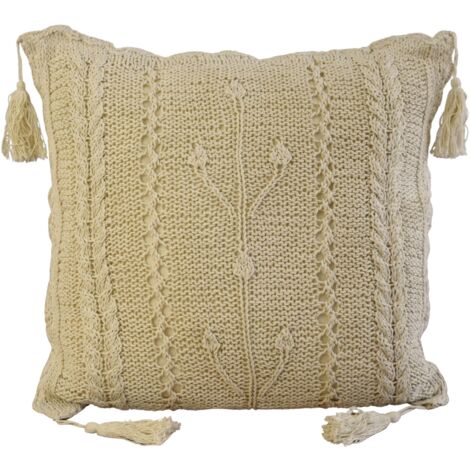 Federa in cotone beige 40/40, federe decorative naturali
