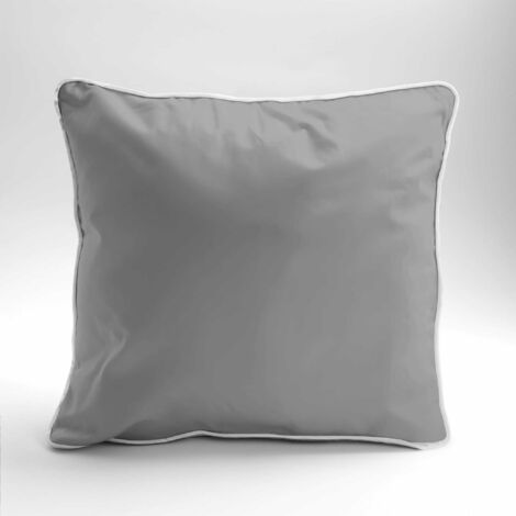 Federa in puro cotone Macatin 40x40 grigio chiaro Premium