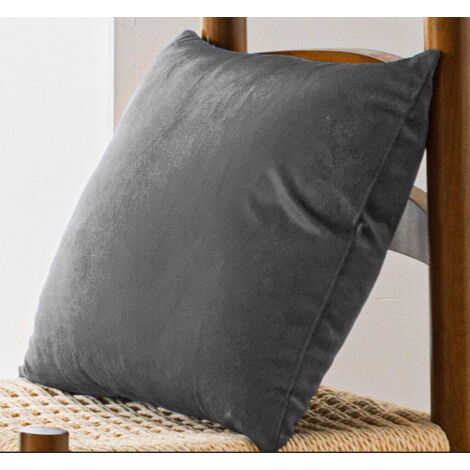 Federa in velluto 40x40 grigio