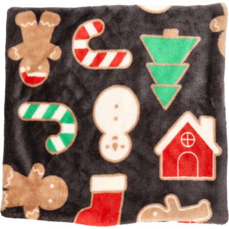 Federa natalizia 40x40 Christmassy Black Fluffy