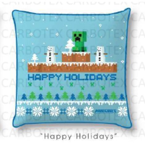 Federa per cuscino 40x40 Minecraft Christmas Velvet