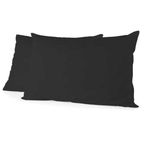 Federa per cuscino HOME LINGE PASSION in microfibra 50 x 70 cm Nero, set di 2