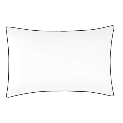 Federa San Antonio bianca con finiture nere, 50x60, cotone MARO HOME