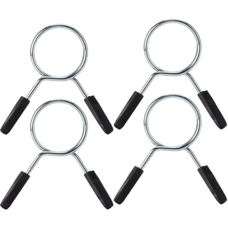 federbelastete Hantelverschlüsse – Schnellverschluss – 48 mm Innendurchmesser – 4er-Set für Gewichtstraining