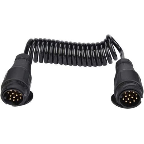 Federbelasteter Steckeradapter für 13-polige Anhängersteckdosen für Wohnmobile und Anhänger