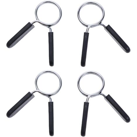 Federclip-Verschlüsse, Langhantelklemmen, Kurzhantelverschlüsse für Krafttraining, Gewichtheben, 4 Stück