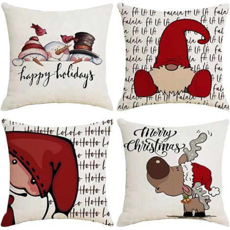 federe per cuscini 45 x 45 cm, quadrate decorative, in cotone e lino, ideali per divano, letto, camera da letto, soggiorno, ufficio o auto, con motivo floreale colorato (imbottitura non inclusa).