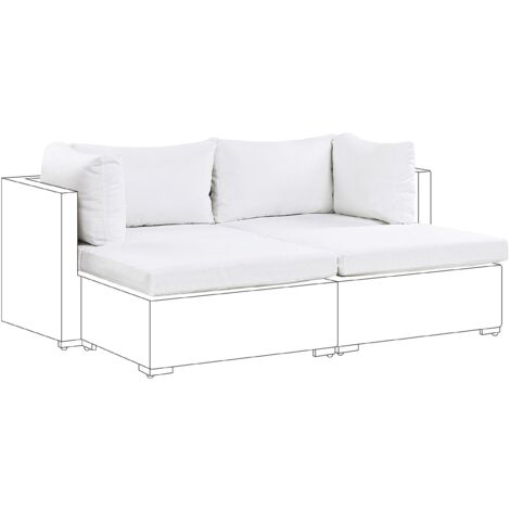 Federe per Cuscini Esterno color Bianco Panna con Cerniera per Set Noto