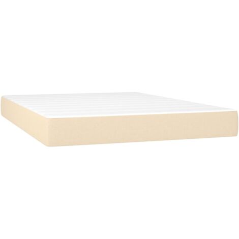 Federkernmatratze Creme 140x190x20 cm Stoff