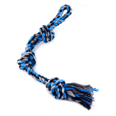 Federstangen-Hundespielzeug - Ausziehbarer Edelstahlball zum Zerren im Freien (99 cm) mit Zugseil (23 Zoll)