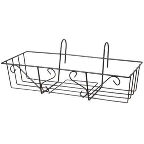 FEDOR soporte metal jardinera barandilla 51,5x22x12cm , Soporte metal jardinera barandillaFabricada en metal de alta calidadIdeal para poner sus macetas en el balcónMed