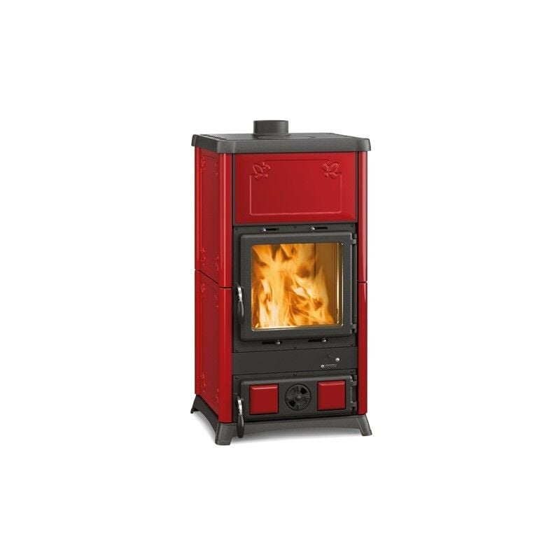 Nordica - Poêle à bois raccordable en céramique - la Fedora 8.3 kW Bordeaux