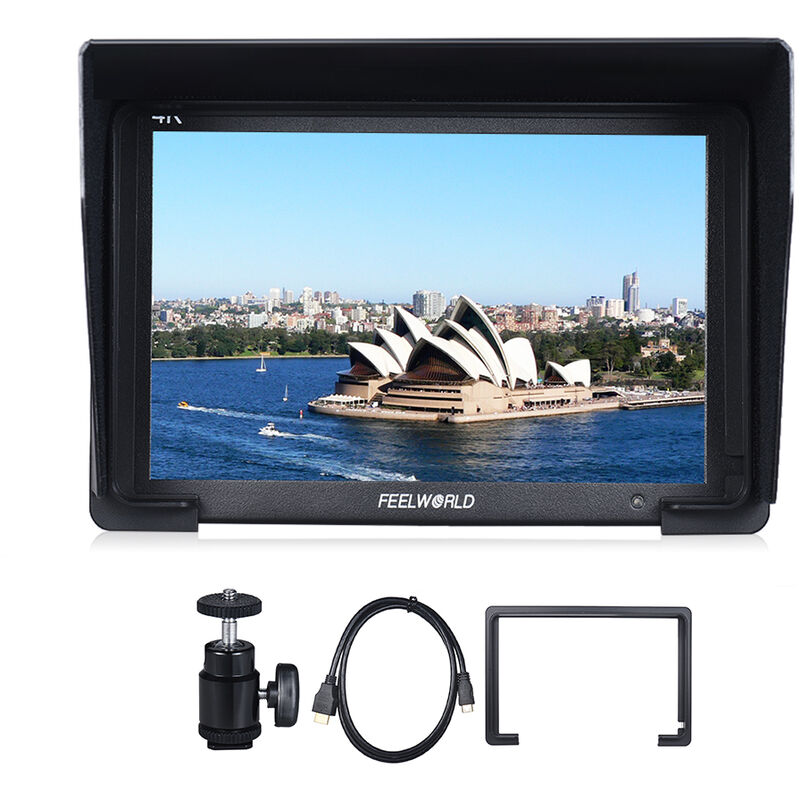 

T7 7 pulgadas 1920 * 1200 IPS Monitor en camara 4K HD Entrada Salida Marco de aleacion de aluminio para DSLR - Feelworld