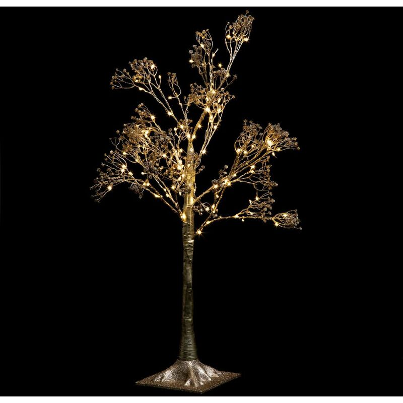 Arbre lumineux d intérieur doré H90cm 114 LED + transfo - Feeric lights & christmas