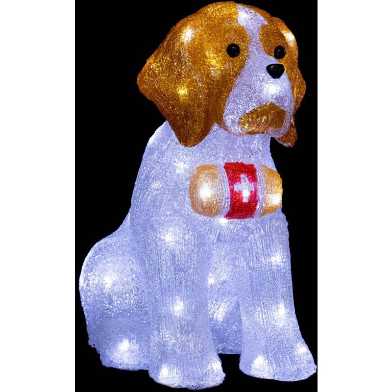 Saint bernard lumineux extérieur H38cm 40 led + transfo - Feeric lights & christmas