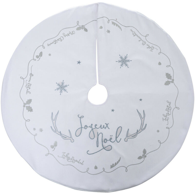 Fééric Lights And Christmas - Déco de Noël Tapis pour pied de Sapin en Feutrine Blanche d 90 cm - Feeric Christmas - Blanc