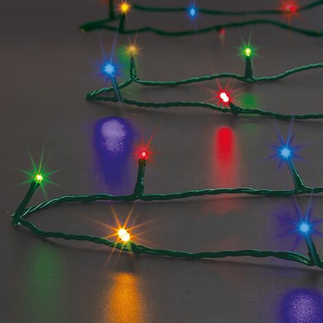 Feeric Christmas - Guirlande Lumineuse Intérieure & Extérieure 12 m 120 LED Multicolore 8 jeux de lumière - Multicolore