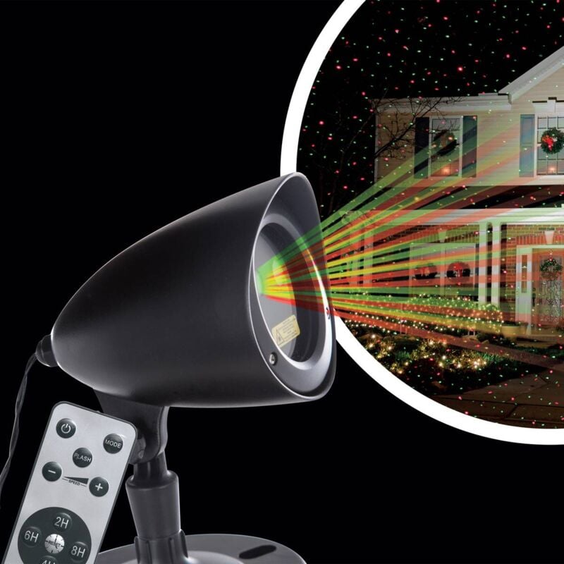 Laser extérieur mouvement points rouge vert + transfo et télécommande - Feeric lights & christmas