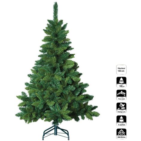 Feeric Christmas - Sapin de Noël artificiel Vert qualité Premium H 150 cm collection Blooming