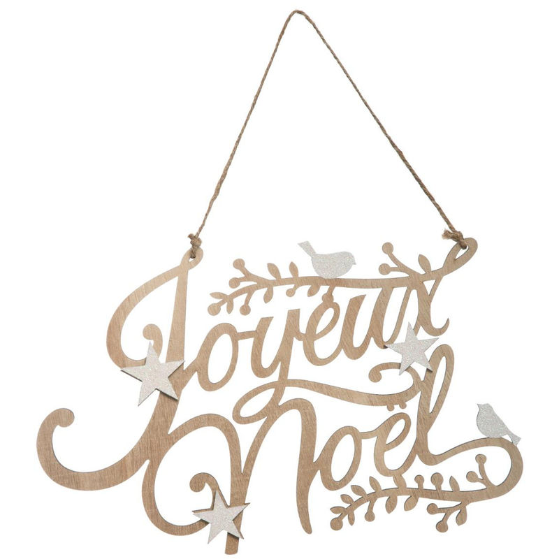 Fééric Lights And Christmas - Mot à suspendre joyeux noel en Bois l 41 cm - Feeric Christmas - Bois