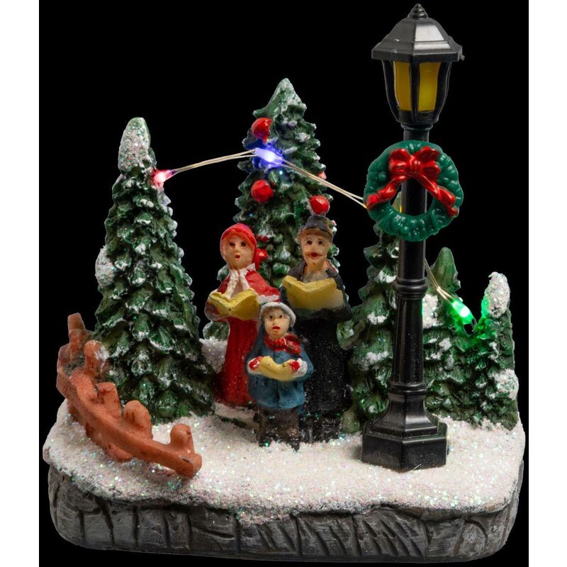 Fééric Lights And Christmas - Village de Noël sapins 3 ou 4 led multicolores à piles Feeric lights & christmas
