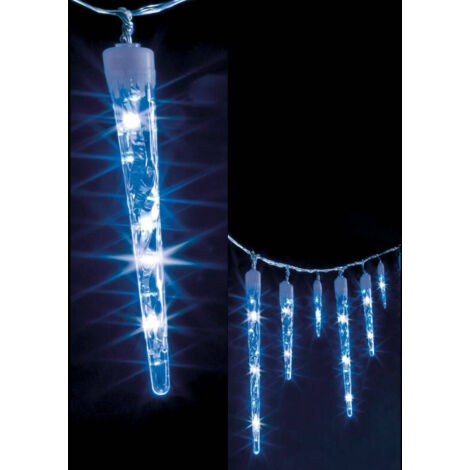 Fééric Lights And Christmas – Guirlande lumineuse de Noël effet stalactites – Alimentation 31V – Longueur 140 cm – 63 LED – 8 jeux de lumière – Pour extérieur