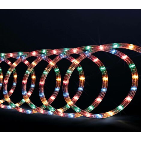 Fééric Lights And Christmas – Guirlande lumineuse électrique multicolore 10 mètres – 180 LED – Alimentation 230V – Norme IP 44 pour extérieur