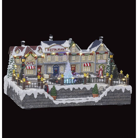 Village de Noël lumineux Patinoire et Fontaine - Village de Noel - Eminza