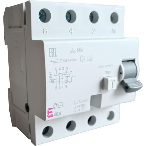 Fehlerstrom-Schutzschalter 4-polig 40A 30 mA Typ A
