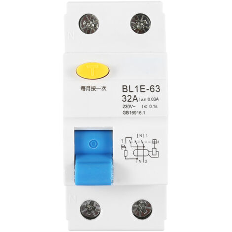Fehlerstromschutzschalter 32A 1P 30mA 230V - BL1E-63