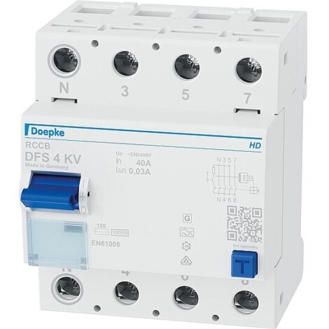 Fehlerstromschutzschalter DFS 4 040-4/0,03-A KV