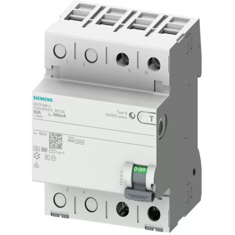 Fehlerstromschutzschalter Siemens 5sv3322-4 Typ B 30mA 25A
