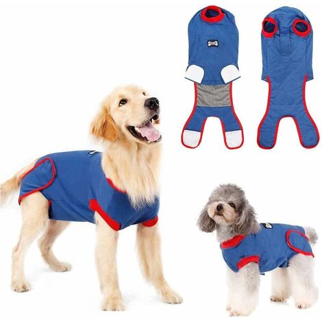 Fei Yu Chien Combinaison de récupération Chien Combinaison de Protection après Chirurgie Chien Combinaison de récupération Chirurgicale pour Chiot mâle femelle plaies abdominales Petit moyen grand