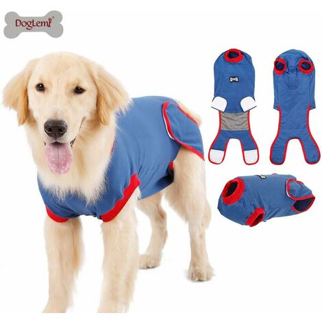 Fei Yu Chien Combinaison de récupération Chien Combinaison de Protection après Chirurgie Chien Combinaison de récupération Chirurgicale pour Chiot mâle femelle plaies abdominales Petit moyen grand