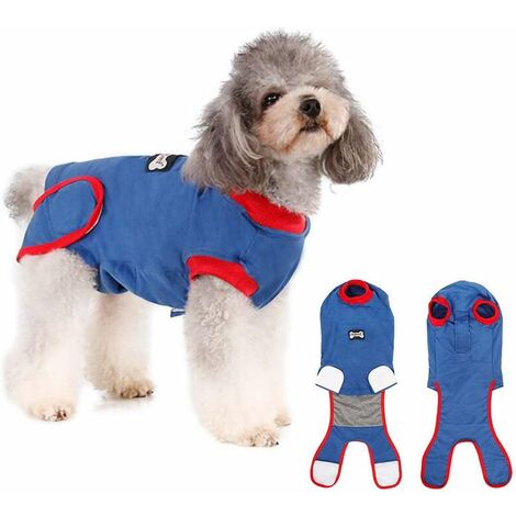 Fei Yu Chien Combinaison de récupération Chien Combinaison de Protection après Chirurgie Chien Combinaison de récupération Chirurgicale pour Chiot mâle femelle plaies abdominales Petit moyen grand