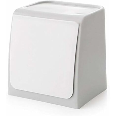 Fei Yu Mini Poubelle Murale, Coupelle Collecte Déchets Cuisine sans Poinçon, Bac Poubelle Collecteur pour Cuisine, Salle de Bain,WC,Bureau - Gris