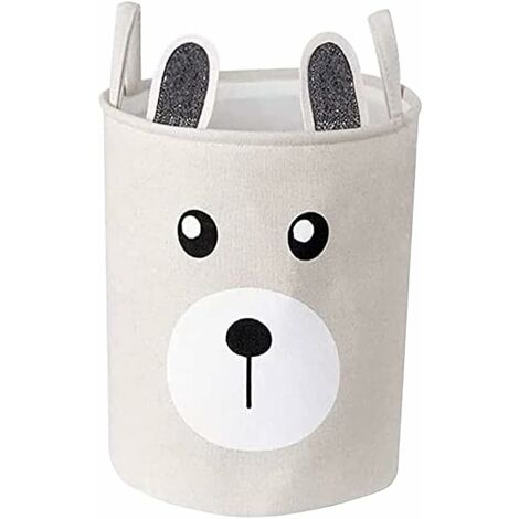 Fei Yu Panier à Linge Rangement Enfant avec Poignées, Pliable Grand Panier à Linge en Toile et en Lin, pour Ranger Le Linge et Les Jouets des Enfants