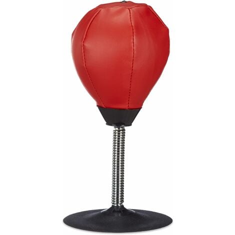 Fei Yu Punching Ball de table de bureau sac de boxe anti-stress anti frustration mini 35 x 18 x 18 cm, rouge noir