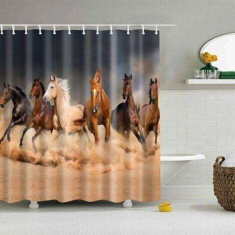 Fei Yu Rideau de douche en polyester Bottes rétro chapeau de chevaux tissu de douche de douche polyester-180x180cm Rideau de douche